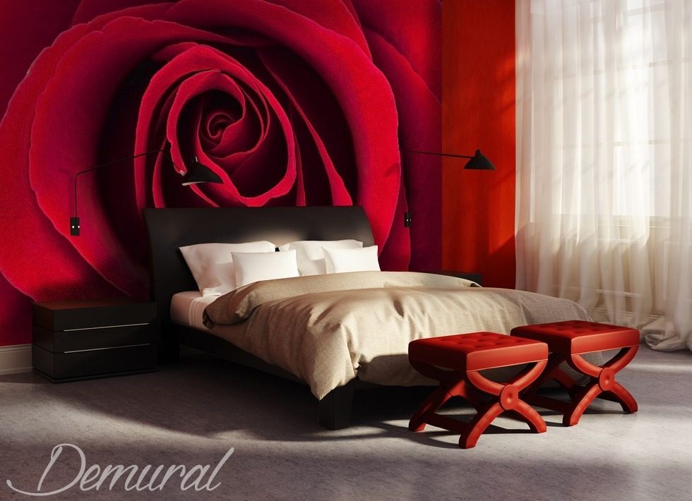 En säng av rozen Blommor Tapeter Tapeter Demural