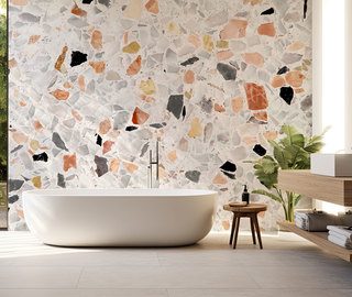 mosaikaccent i en modern interior texturer tapeter tapeter demural