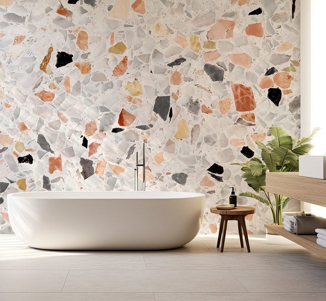 mosaikaccent i en modern interior texturer tapeter tapeter demural