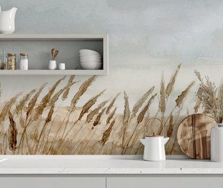 akvarellgras i hostens ljus landskap tapeter tapeter demural