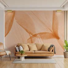 Subtil-elegans-i-persikotoner-tapeter-for-vardagsrummet-tapeter-demural